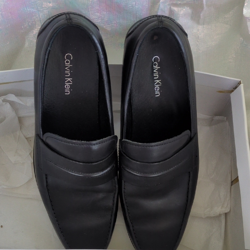 Calvin Klein Men's Elegant Black Slip-Ons Sz 11 1/2 M